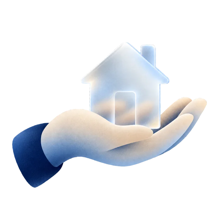 Icon: Hand, die ein kleines Haus hält